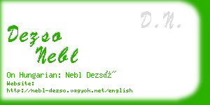 dezso nebl business card